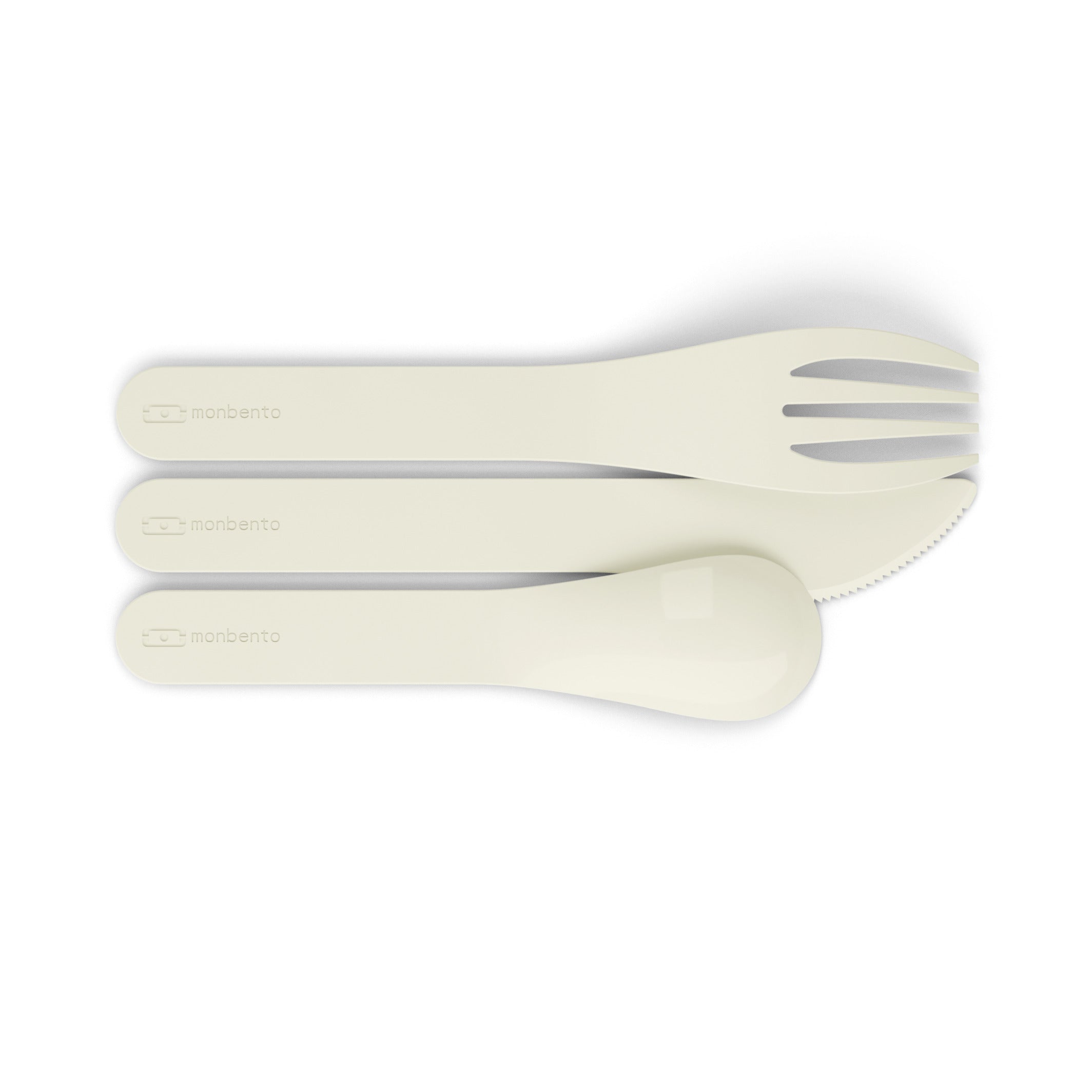 Set repas lunch box 2 étages 1L beige/noir + couverts + pain de glace Monbento - Mathon - 3