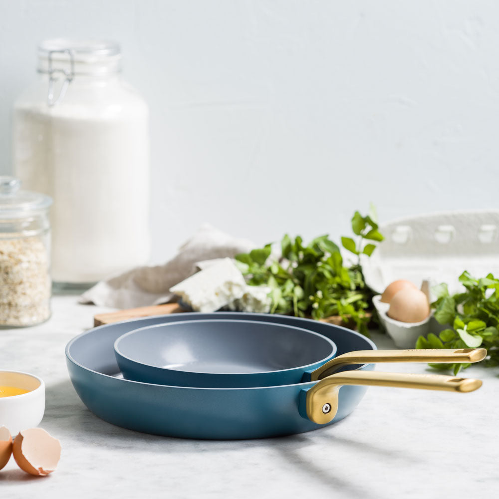 Set 2 Poêles 20 et 28 cm Evolution bleu Greenpan - Mathon - 2