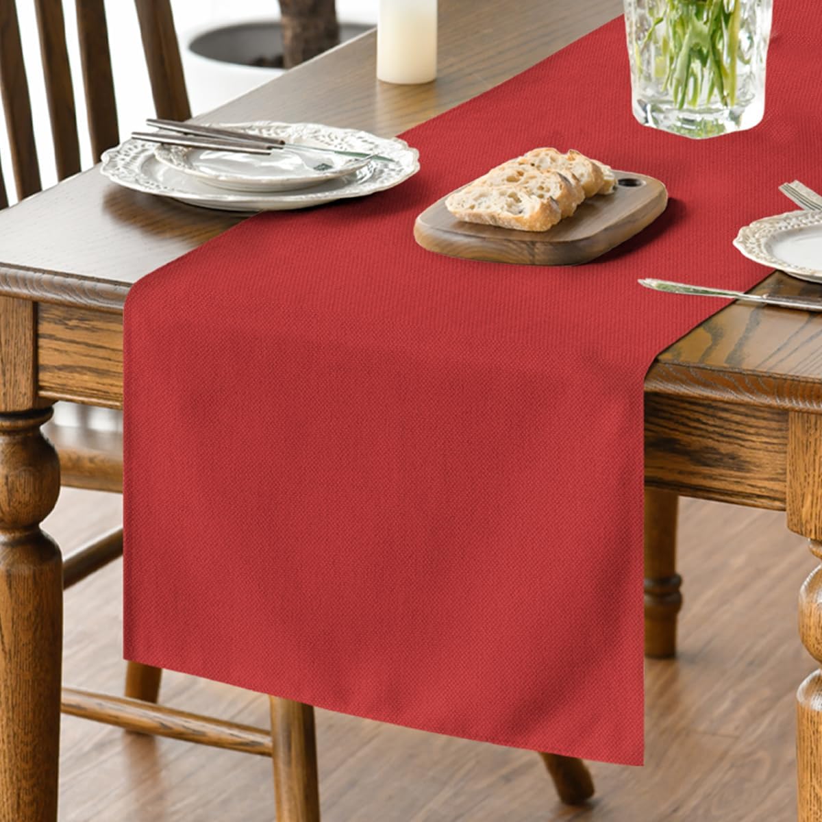 Chemin de Table Polyester Rouge 40×140 cm Vendos85 - Mathon
