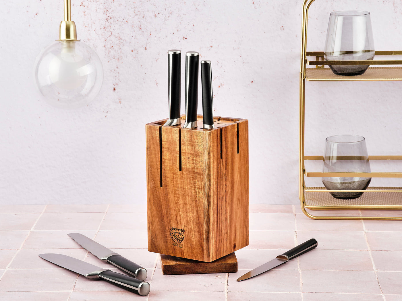 Lot de 7 couteaux de cuisine en inox noir D Björn - Mathon - 2