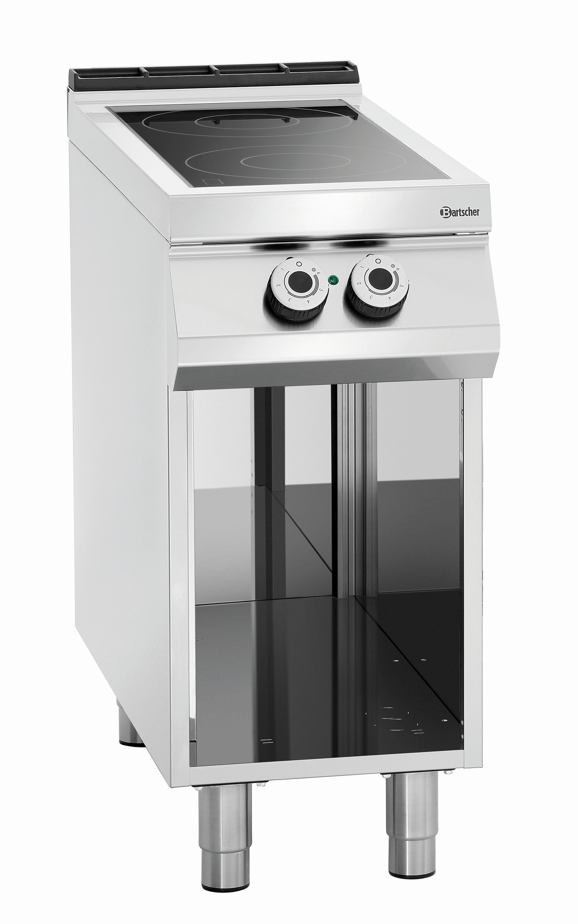 Réchaud Électrique - vitrocéramique à 2 zones radiantes - soubassement ouvert - Bartscher - Mathon - 2