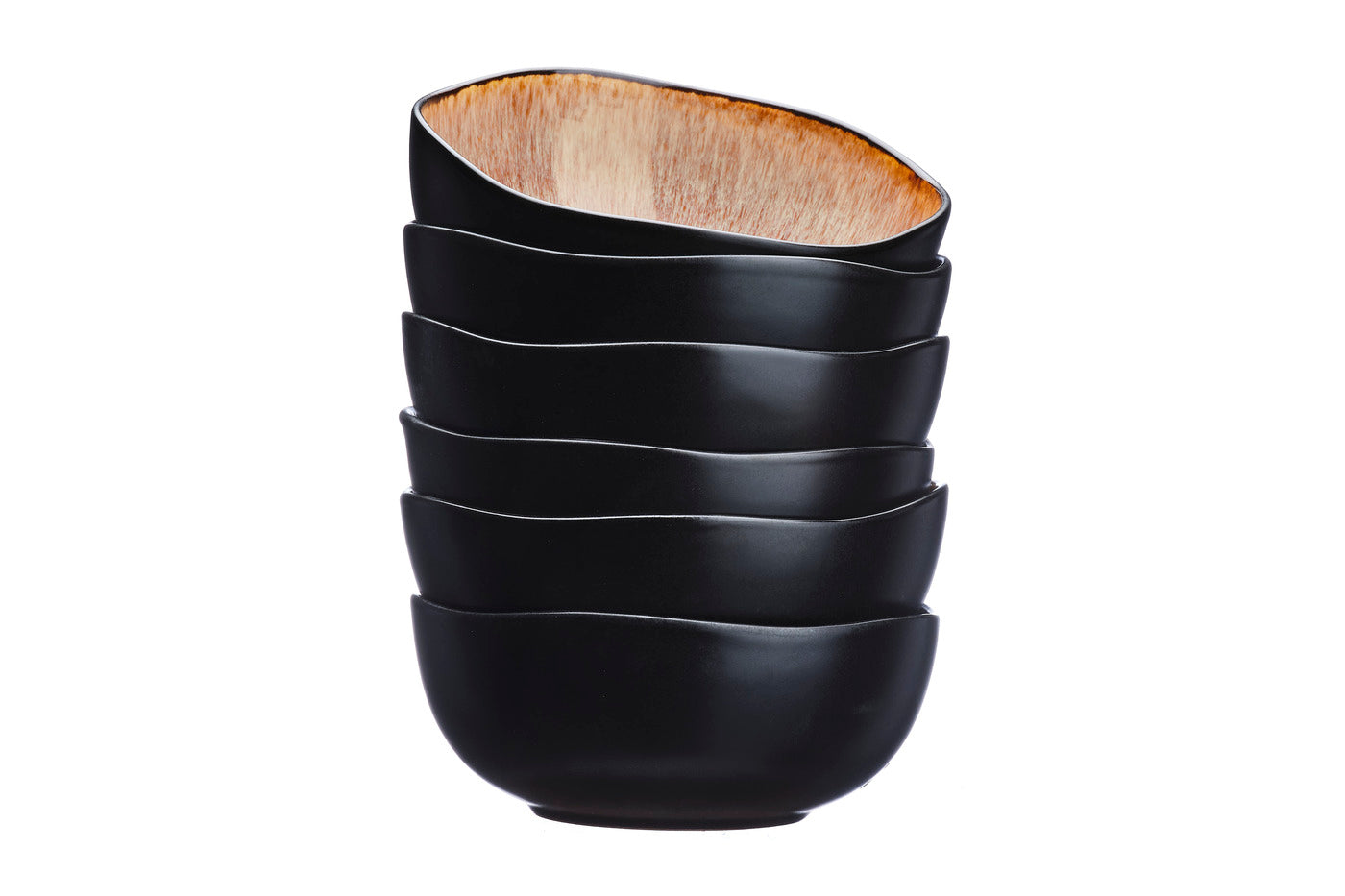 Lot de 6 bols moyens en grès marron D16.5 Björn - Mathon - 3