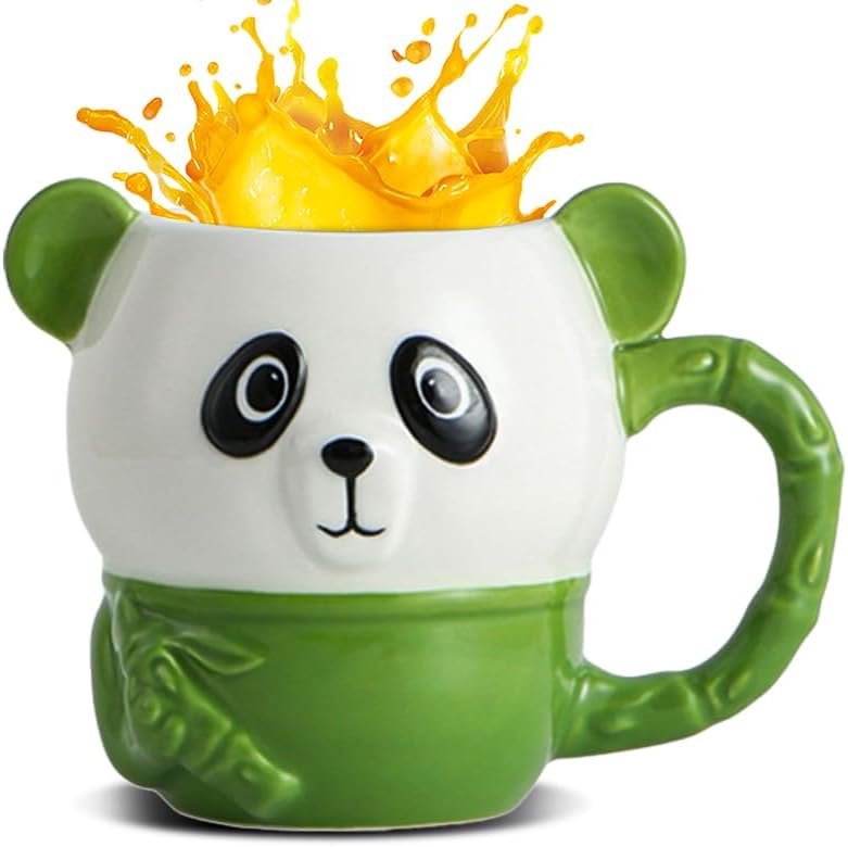 Tasse Panda Verte 3D Géante 550 ml – Céramique Vendos85 - Mathon