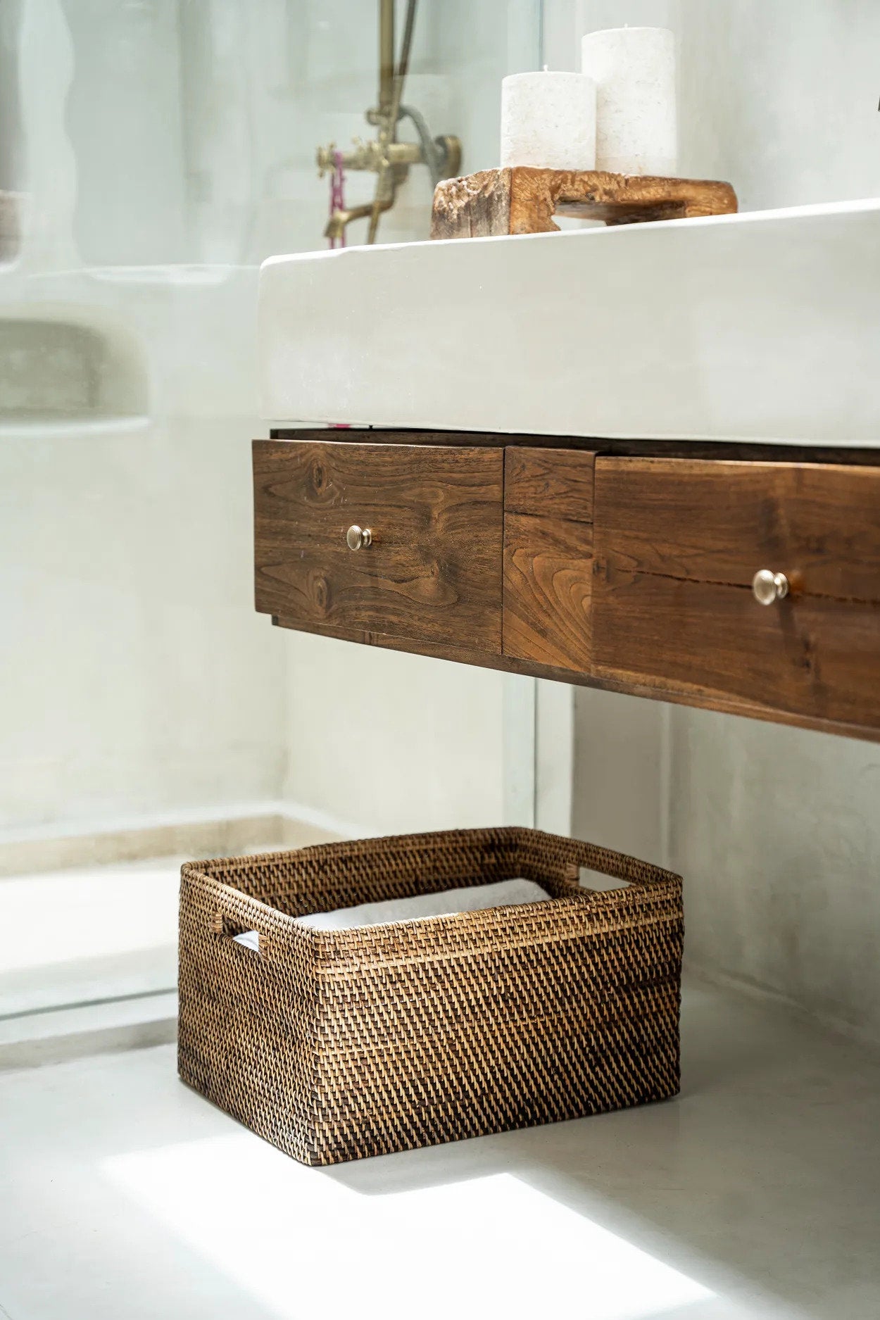 Le Panier à Magazines Colonial - Brun Naturel - XL Bazar Bizar - Mathon - 2