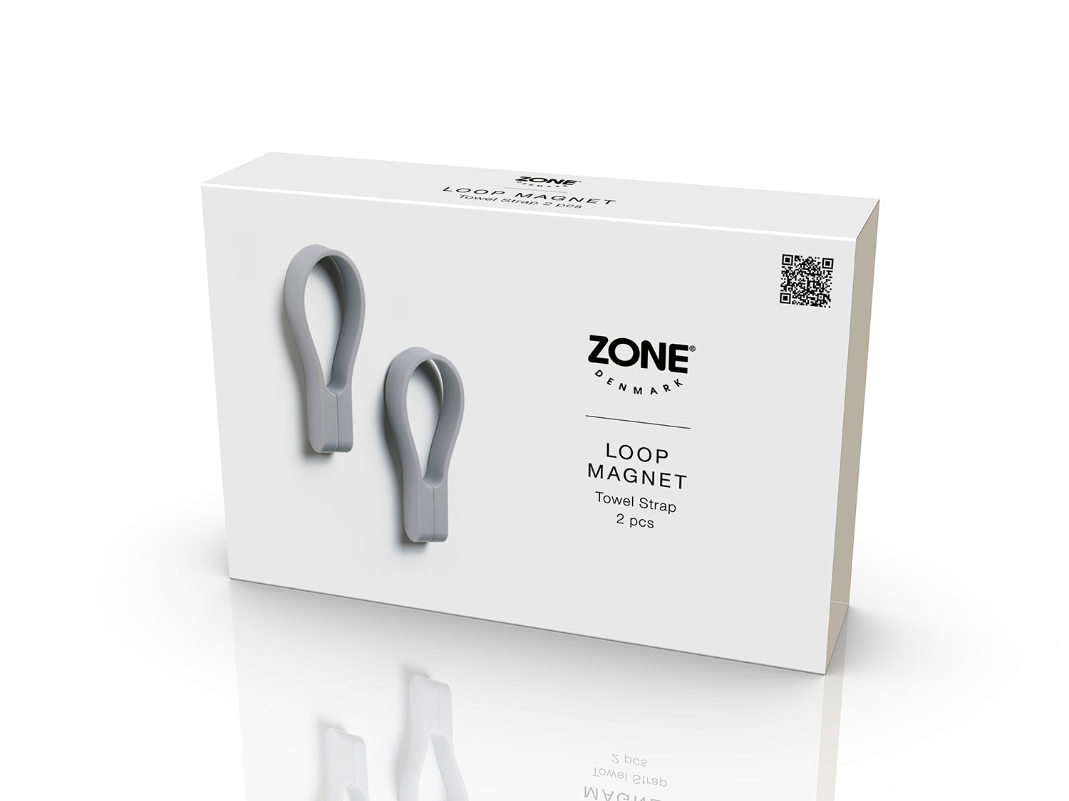 Sangle pour serviette Loop magnet en Silicone/Aimant Gris mouette Zone Denmark - Mathon - 3