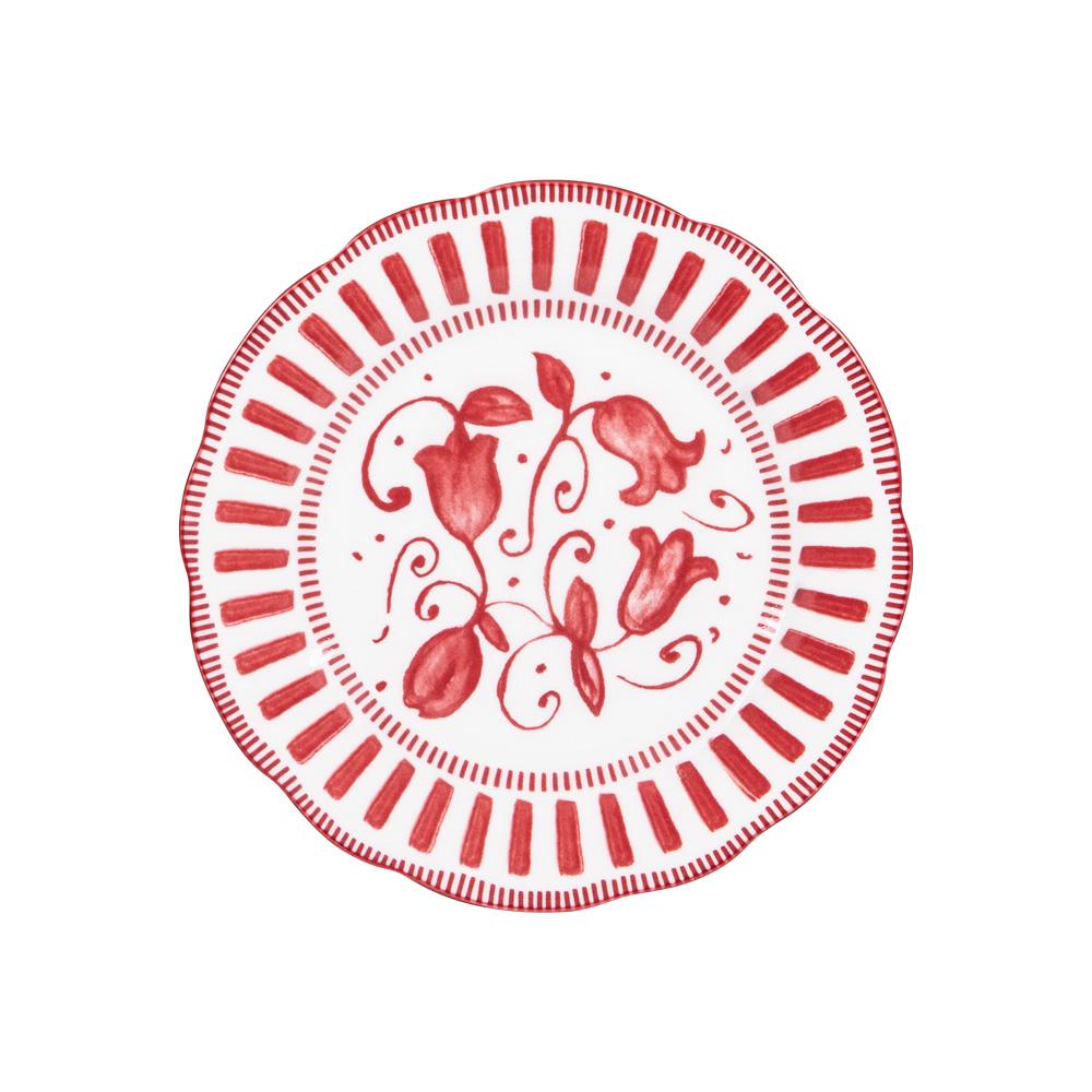 Assiette à dessert Napoli rouge 21 cm (lot de 6) Table passion - Mathon - 2