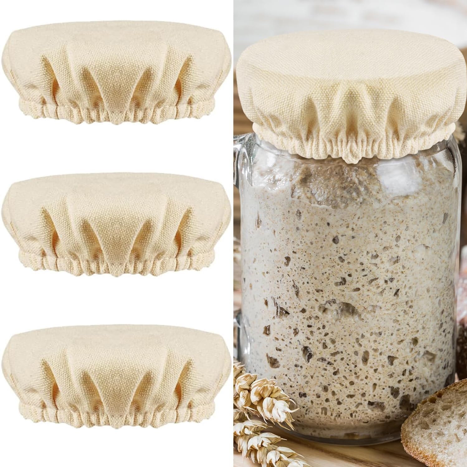 Couvercles en coton élastiques réutilisables x5 Vendos85 - Mathon