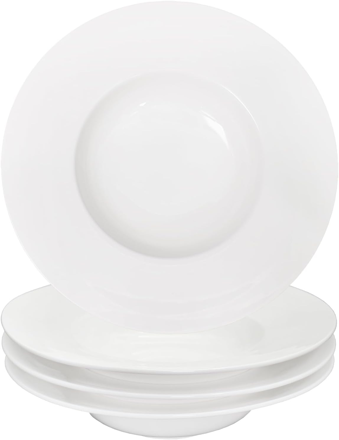 Lot de 4 bols à pâtes en porcelaine – 25,5 cm, blanc Vendos85 - Mathon