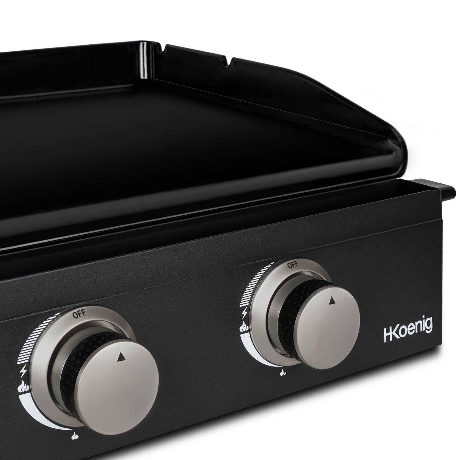 Plancha 2 brûleurs U noire fonte émaillée - PLX1022 H.Koenig - Mathon - 5