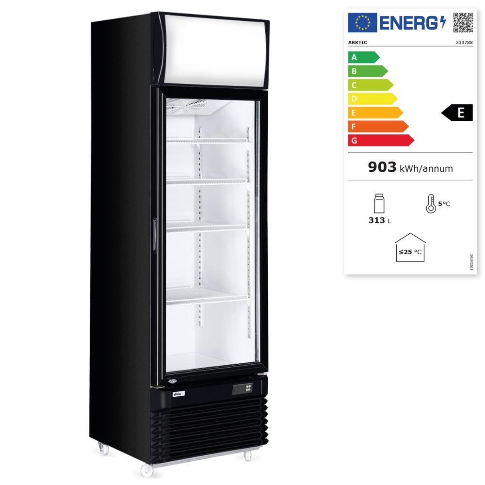 Armoire réfrigérée porte vitré 313L Arktic 230V/300W - Hendi HENDI - Mathon - 1