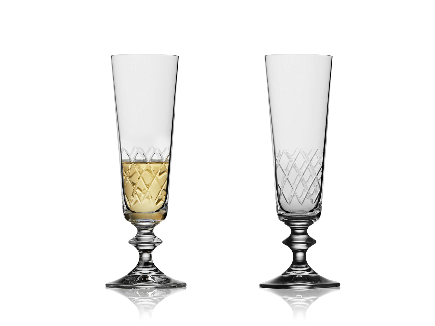 Verre de champagne Eaton en  Transparent Lyngby Glas - Mathon - 1
