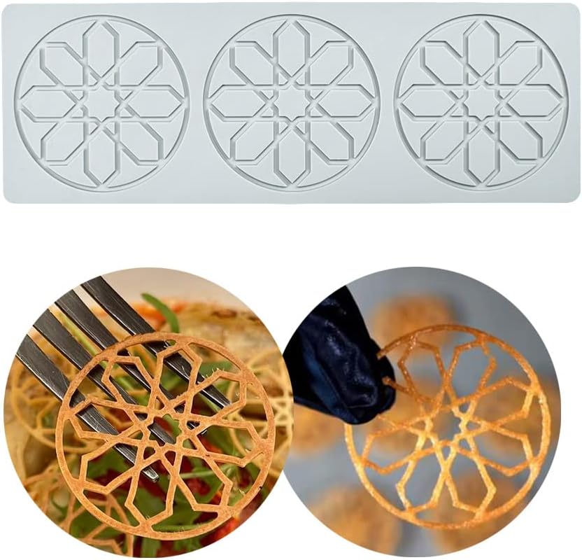 moule à impression artisanale en sucre décoration de cuisine moléculaire de gâteau comestible, 3 trous Tore géométrique Vendos85 - Mathon