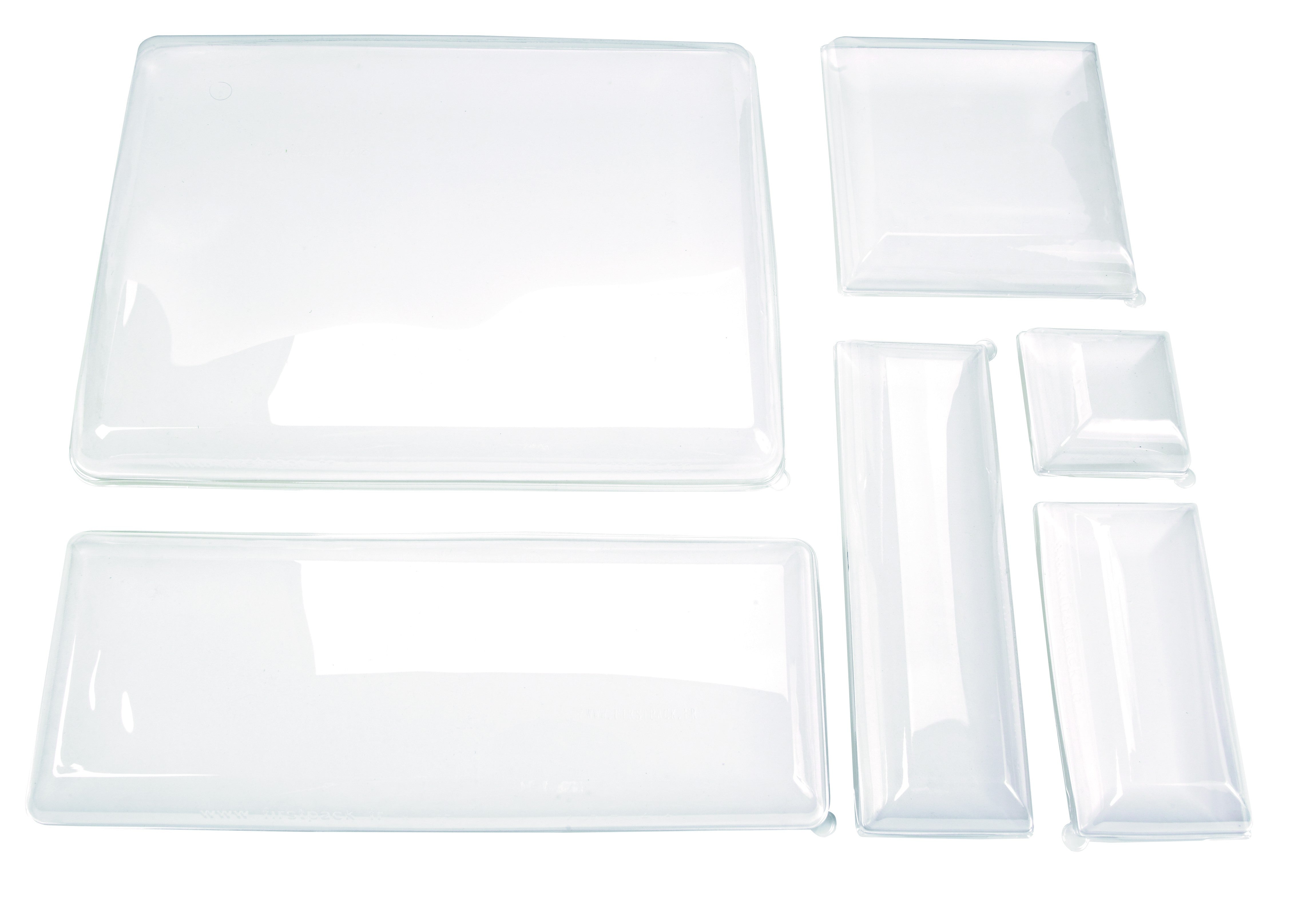 100Pcs - Couvercle BioNchic dôme transparent en plastique PET 112x112x36mm FirstPack - Mathon - 2