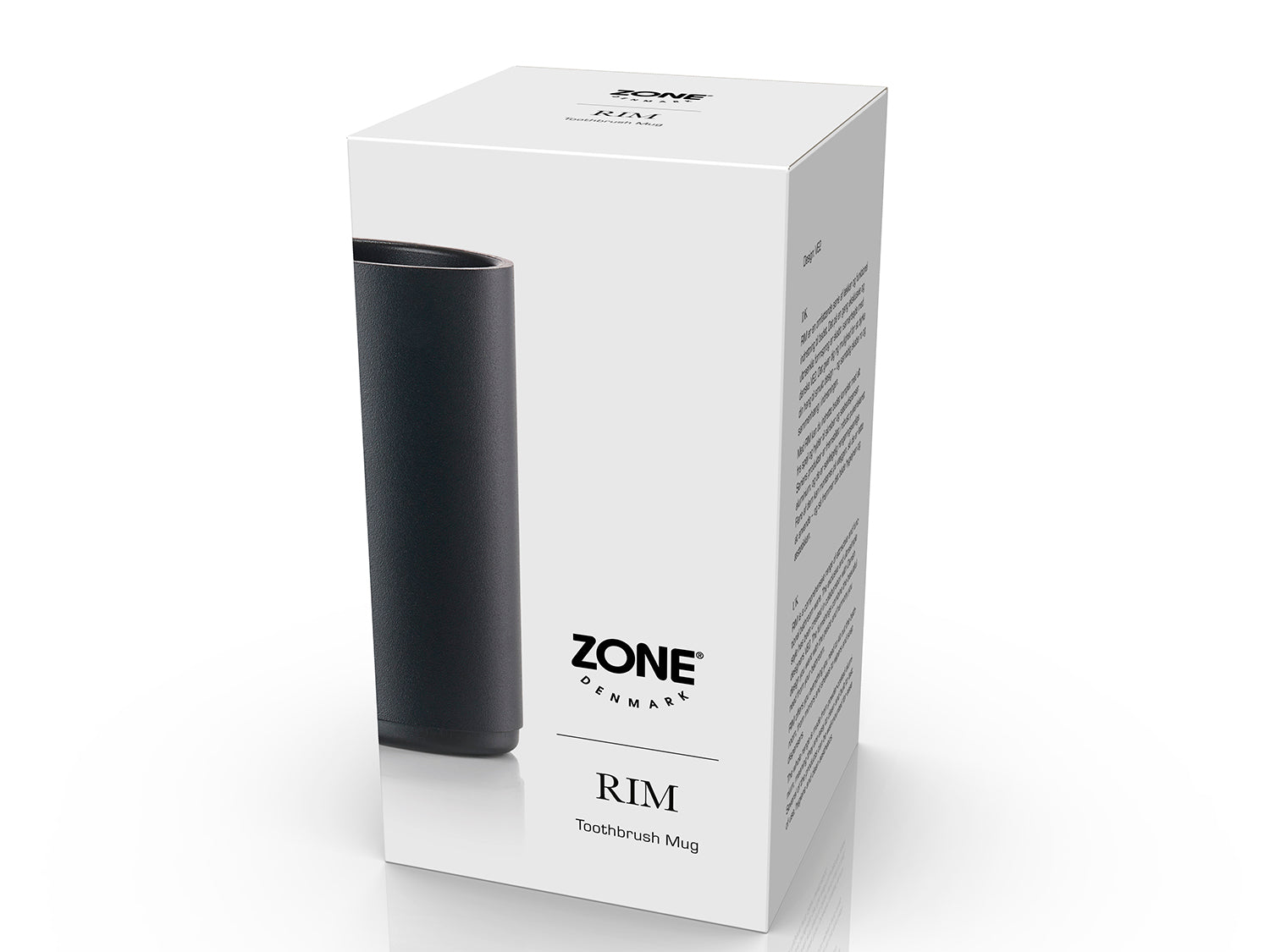 Gobelet pour brosse à dents RIM en aluminium et abs Noir Zone Denmark - Mathon - 2