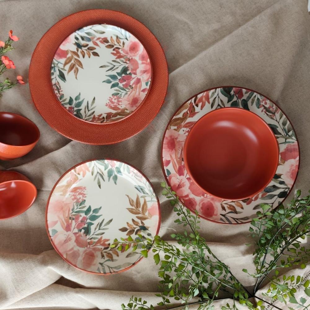 Assiette à dessert Pink Flor 21 cm (lot de 6) Table passion - Mathon - 3