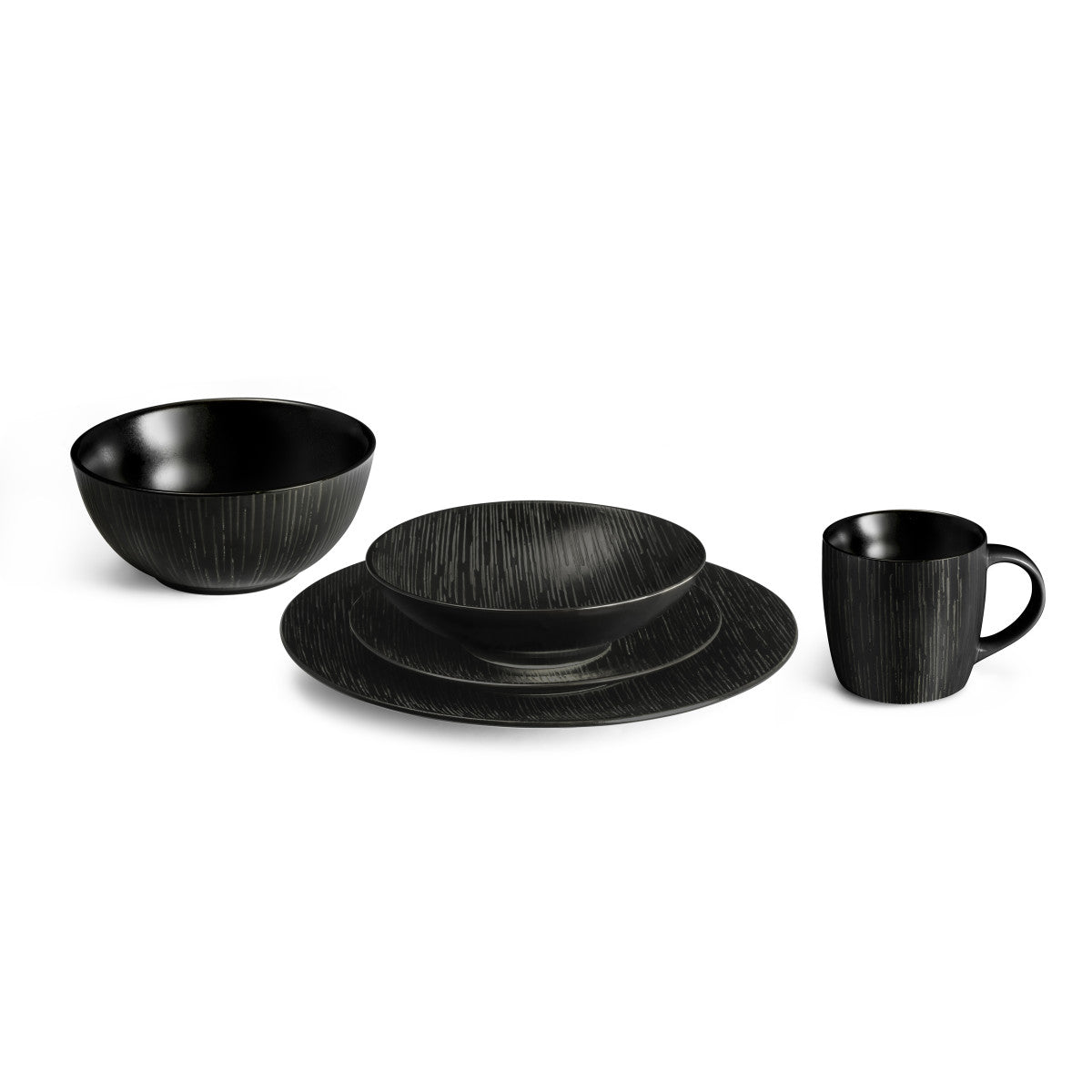 Magma Noir - Bol petit-déjeuner 15 cm (lot de 6) Médard de Noblat - Mathon - 2
