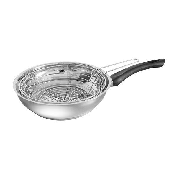 Poêle à friture 26 cm inox Baumalu - Mathon