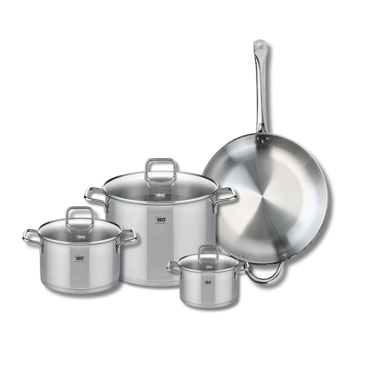 Set de 1 Poêle de cuisson 32 cm et 3 faitouts 14, 20 et 26 cm  Profi Citrin Elo - Mathon - 1