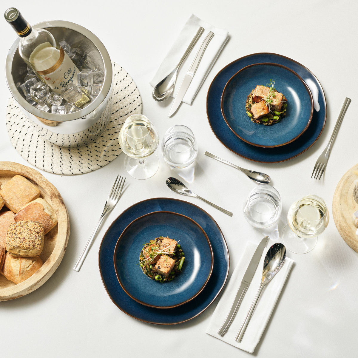 Vertigo Denim - Assiette plate 27 cm (lot de 6) Médard de Noblat - Mathon - 4