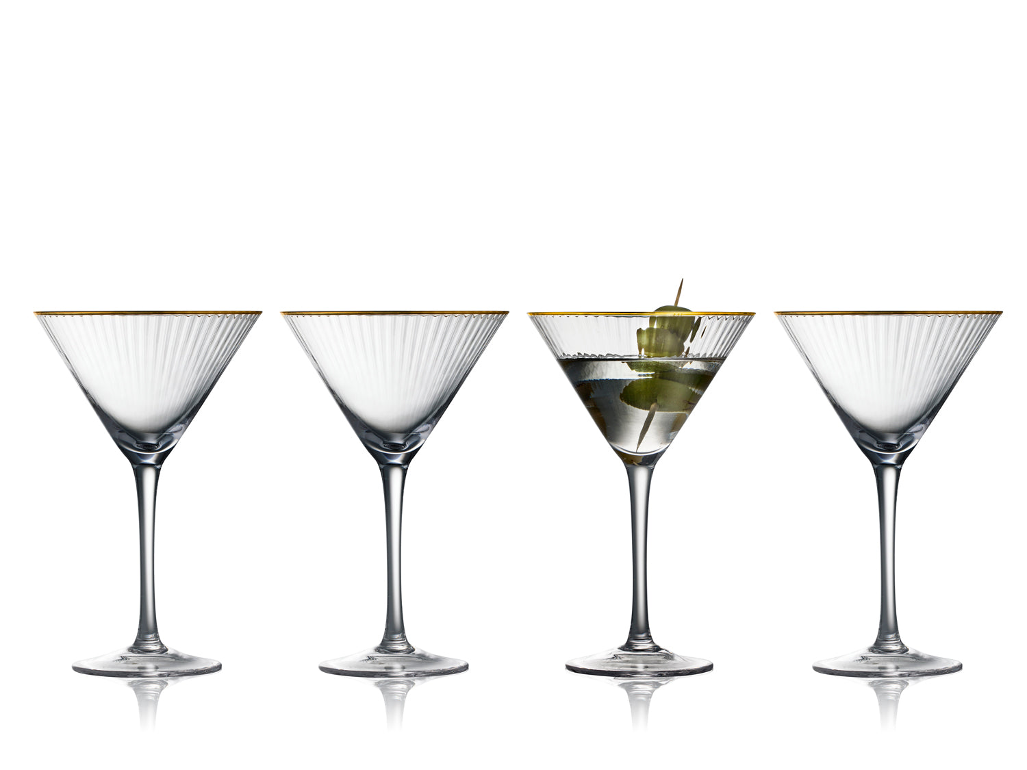 Verre à martini Palermo Gold en  Transparent Lyngby Glas - Mathon - 1