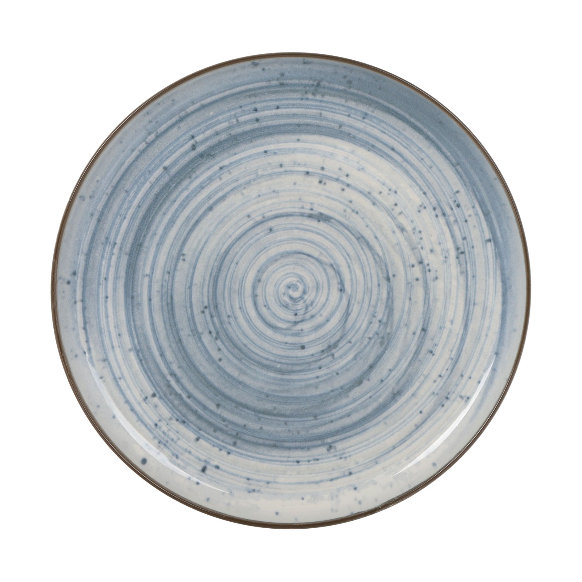6 assiettes plates 25cm Swirl La Mediterranea - Mathon - 1