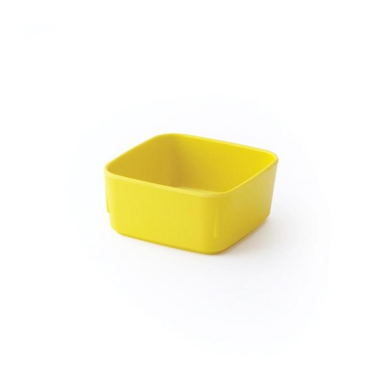 Lot de 4 mini raviers jaunes, en mélamine, 18 CL, L.8*l.8*h.3.4 cm Plastorex - Mathon