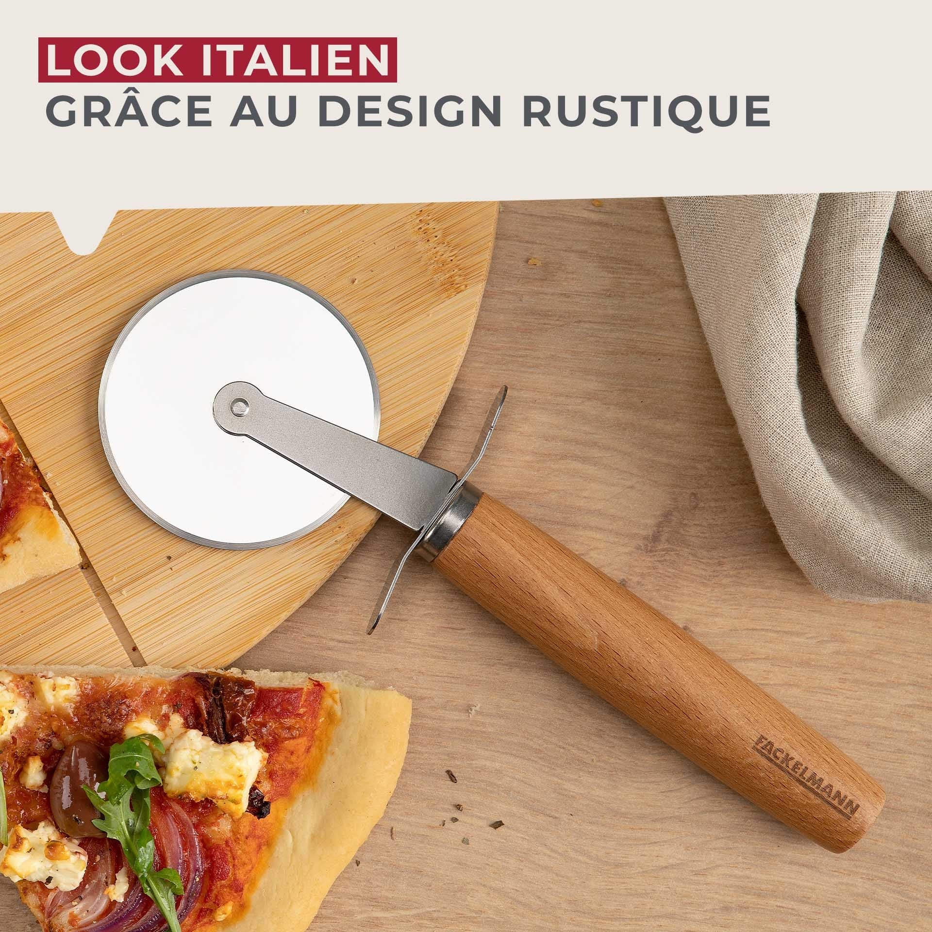 Roulette à pizza manche en bois 31 cm  Pizza & Pasta Fackelmann - Mathon - 5