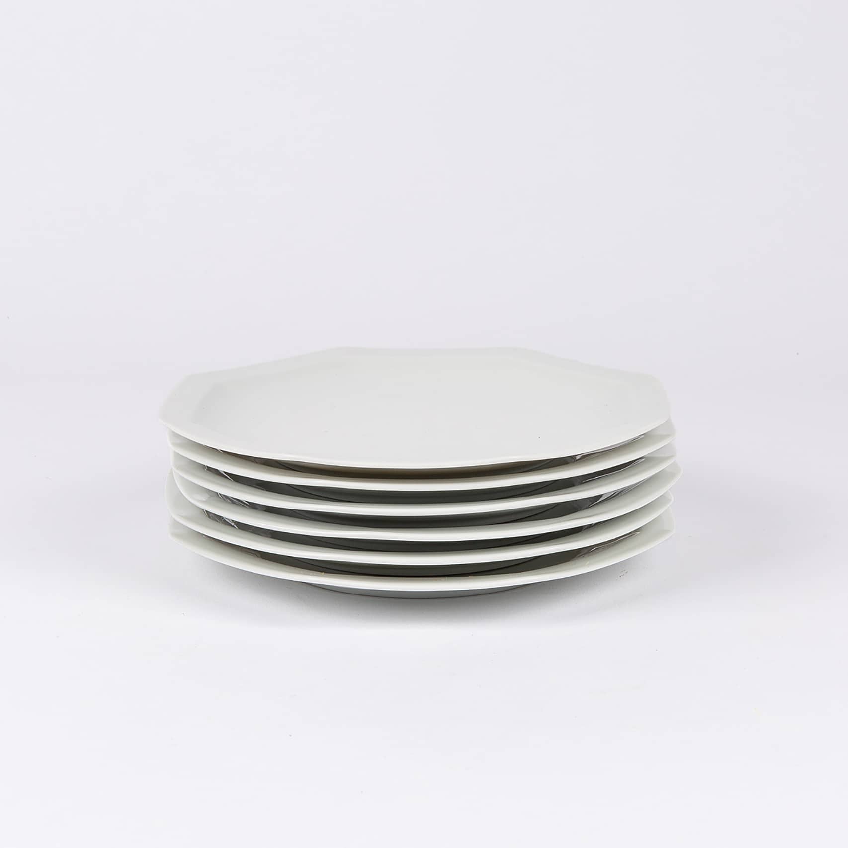 Assiette plate Octogonale blanche OGRE La Fabrique - Mathon - 2