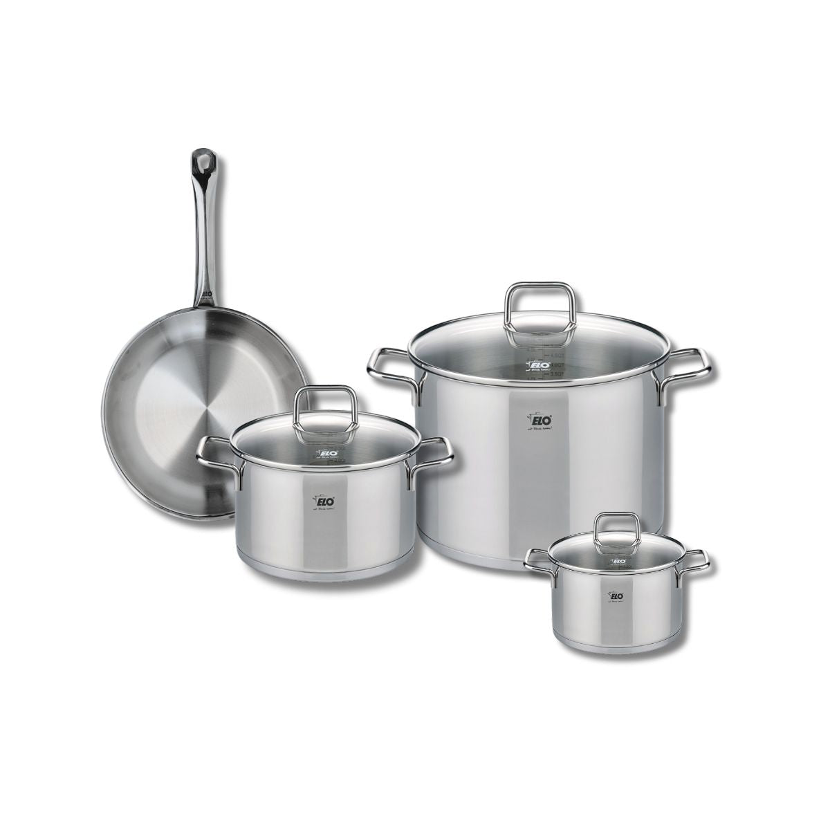 Ensemble de 1 Poêle de cuisson 24 cm et 3 faitouts 14, 20 et 26 cm  Profi Citrin Elo - Mathon - 1