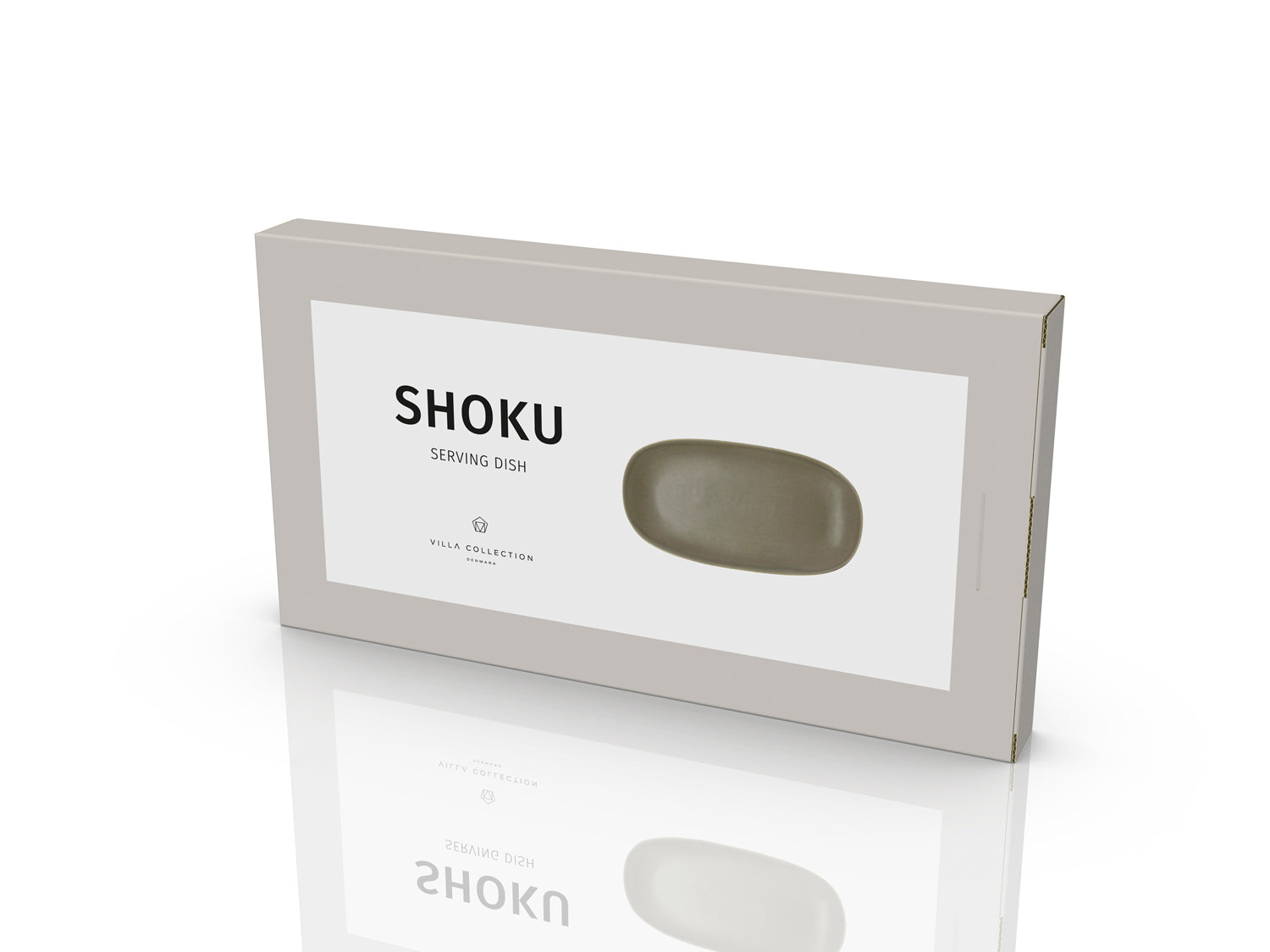 Plat de service Shoku en Grès Marron chaud Villa Collection - Mathon - 3