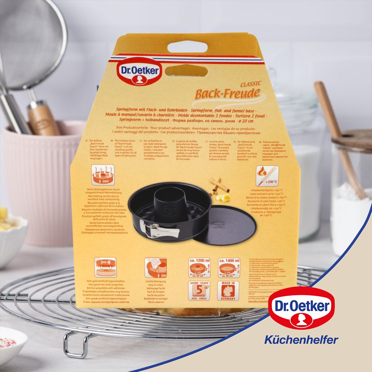 Moule à manqué à charnière avec fond à savarin 20 cm Dr Oetker Back Freude Dr. Oetker - Mathon - 5