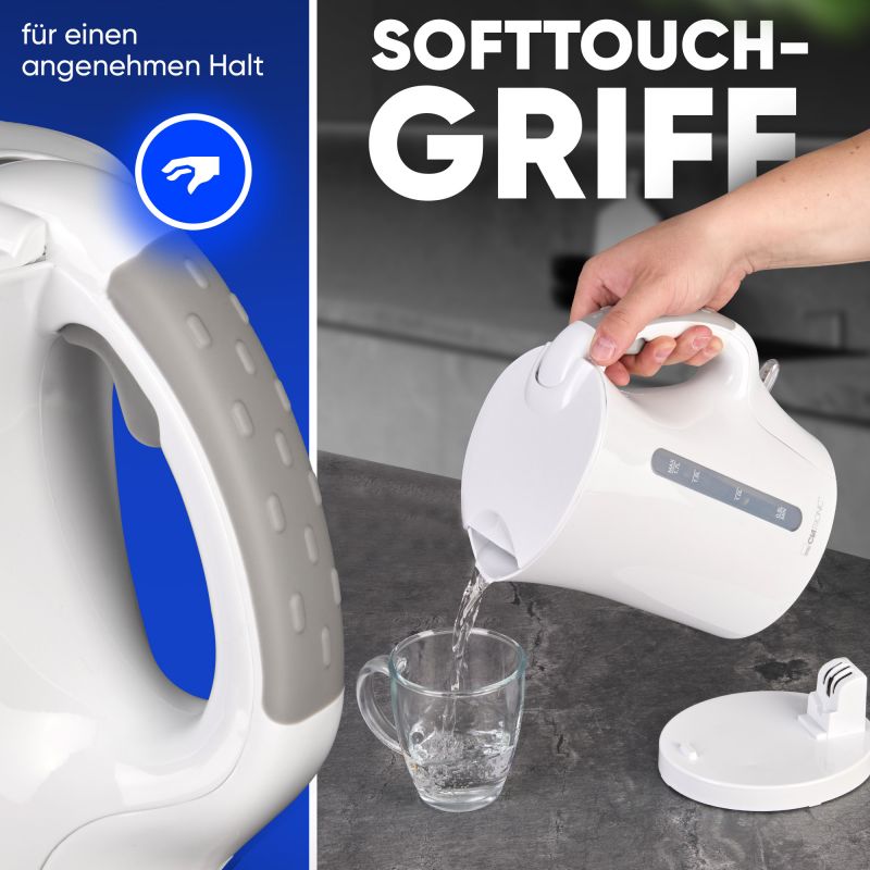 Bouilloire 1,7L 2200W Blanche Clatronic WK3819-Blanc Clatronic - Mathon - 5