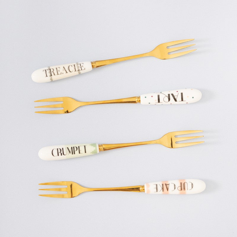 British Pomp - Coffret 4 fourchettes dessert Yvonne Ellen - Mathon - 3