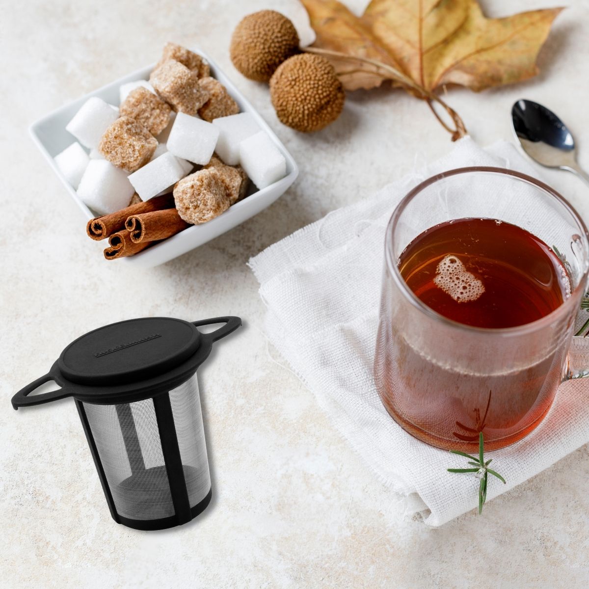 Filtre à thé réemployable pour théière et tasse à thé Fackelmann - Mathon - 2