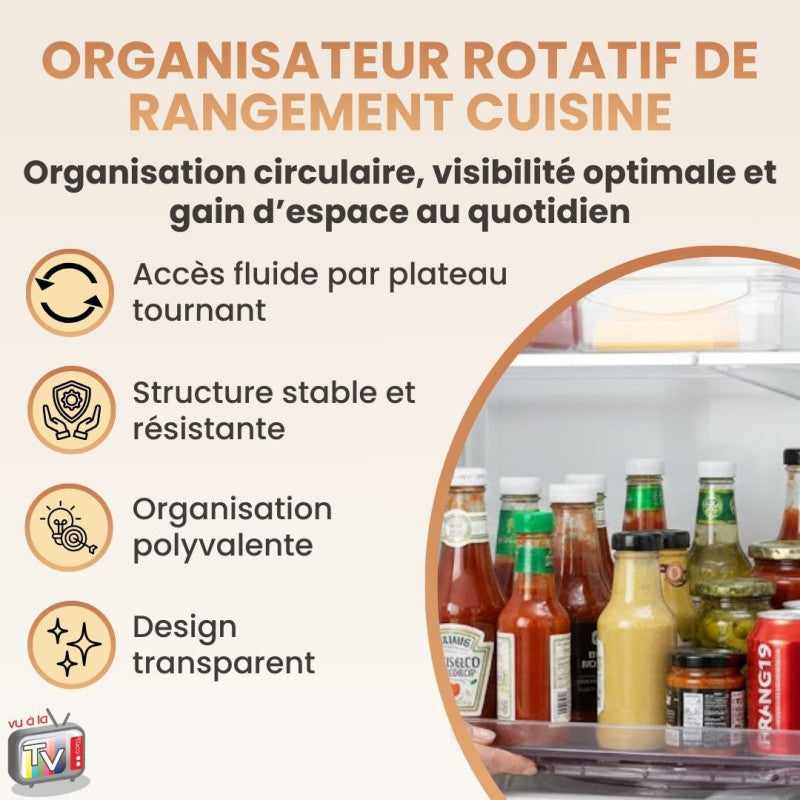 Organisateur de réfrigérateur rotatif Smart Spin Venteo - Mathon - 2