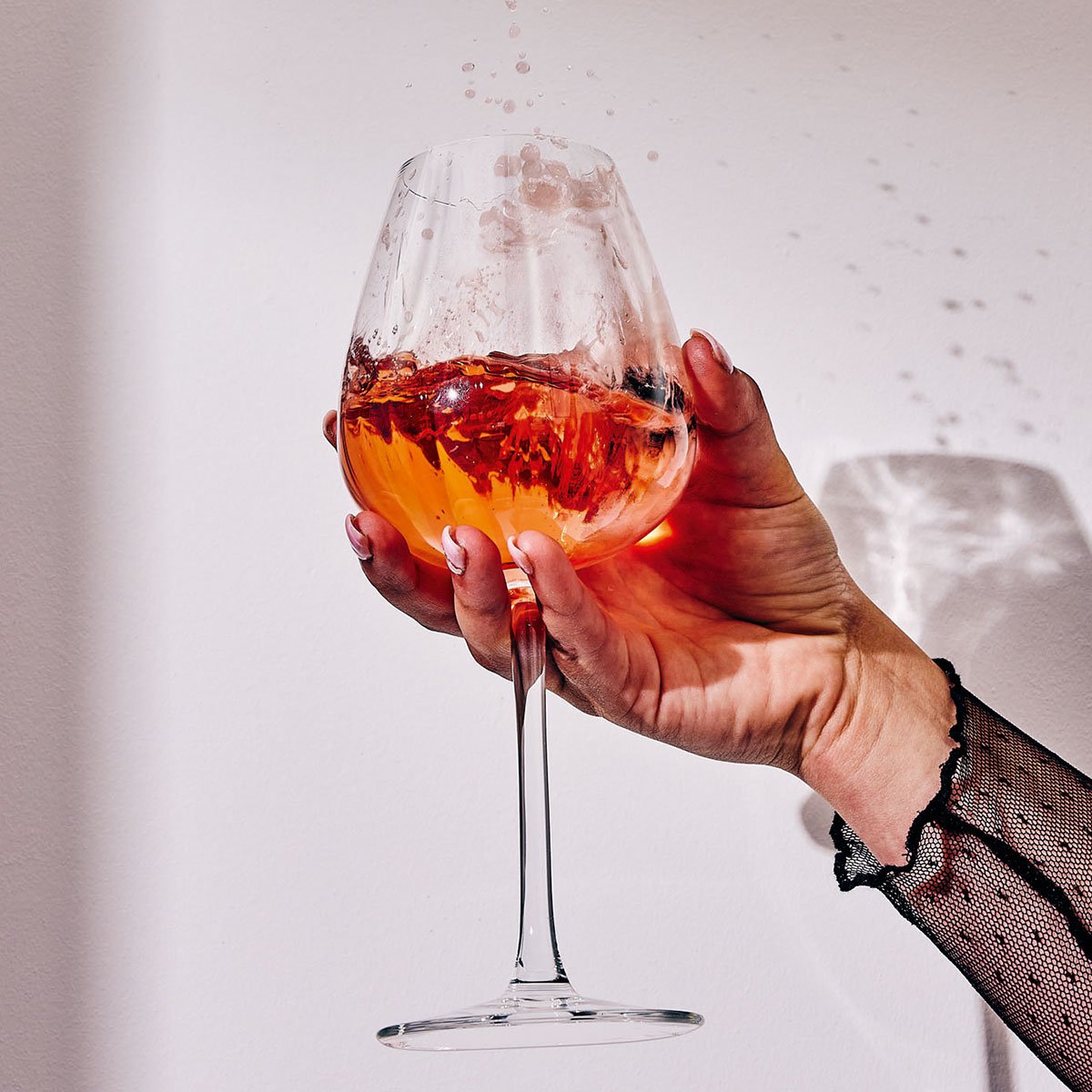 4 verres à pied 47 cl Swirly - Cristal d