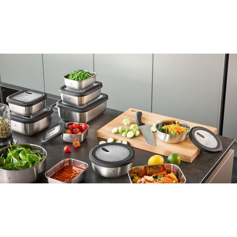 Lot de 2 récipients rectangulaire en acier inoxydable Gefu - Mathon - 4