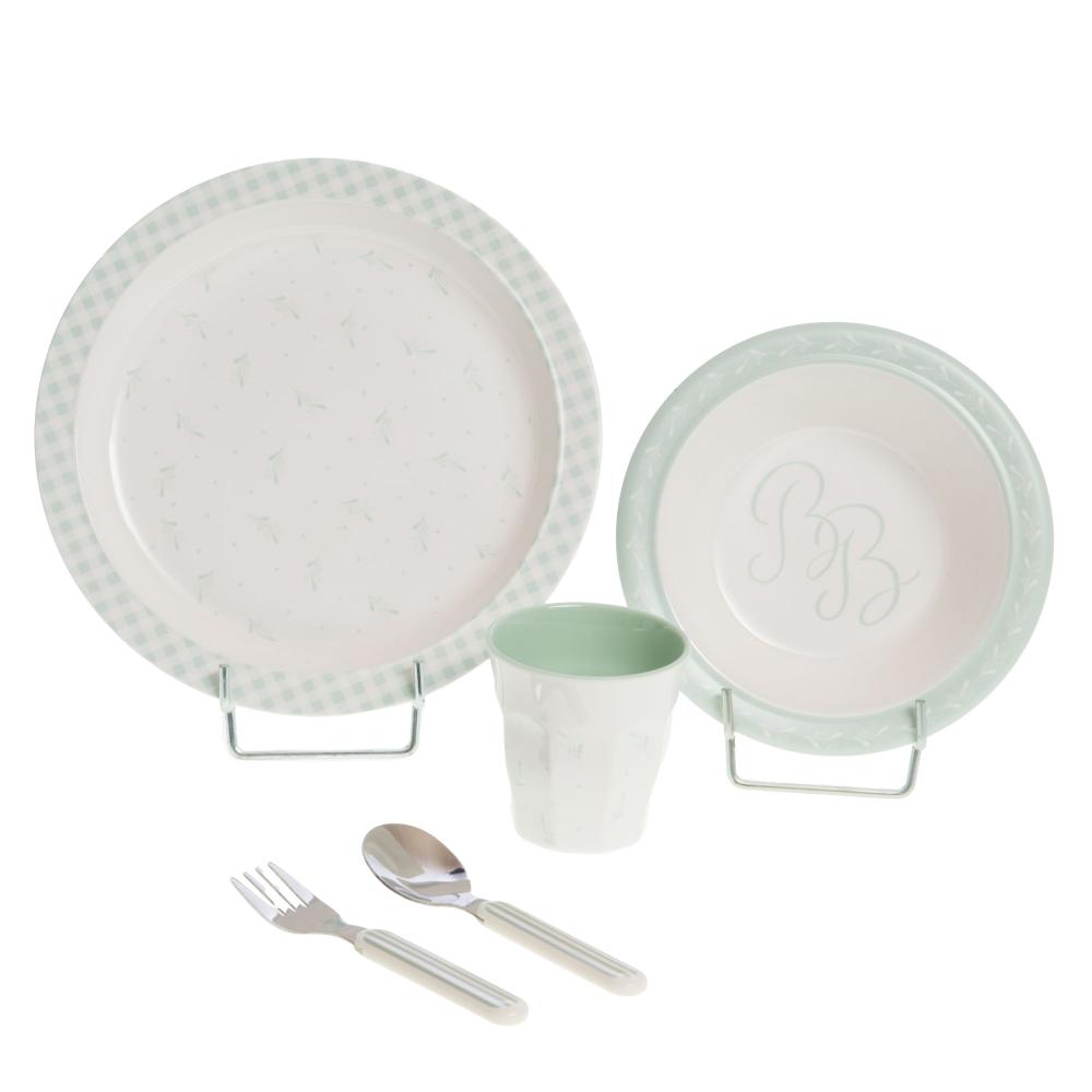 Coffret déjeuner 5 pièces vert amande Amadeus - Mathon - 1