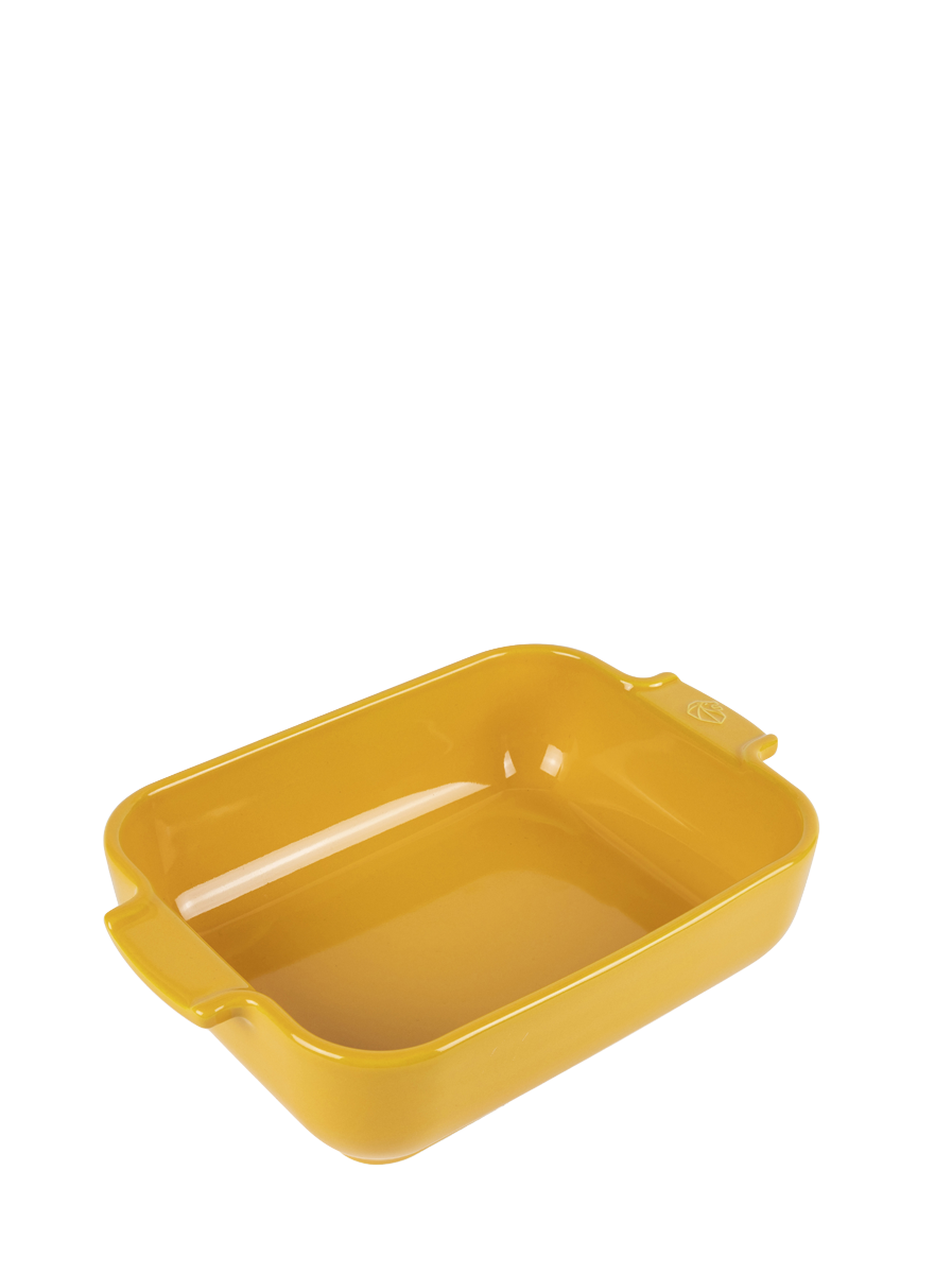 Appolia Plat four céramique rectangle jaune safran 25 cm - 10in Peugeot - Mathon - 1