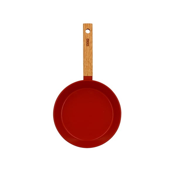 Poêle Ector induction aluminium revêtu manche en bois 20 cm rouge Ogo - Mathon - 2