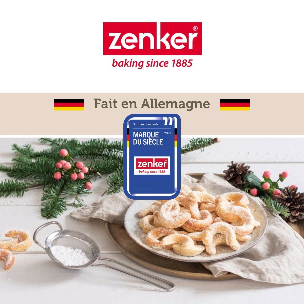 Moule pour vanille kipferl croissant vanille 42 x 32 cm Zenker Special Creative Zenker - Mathon - 8