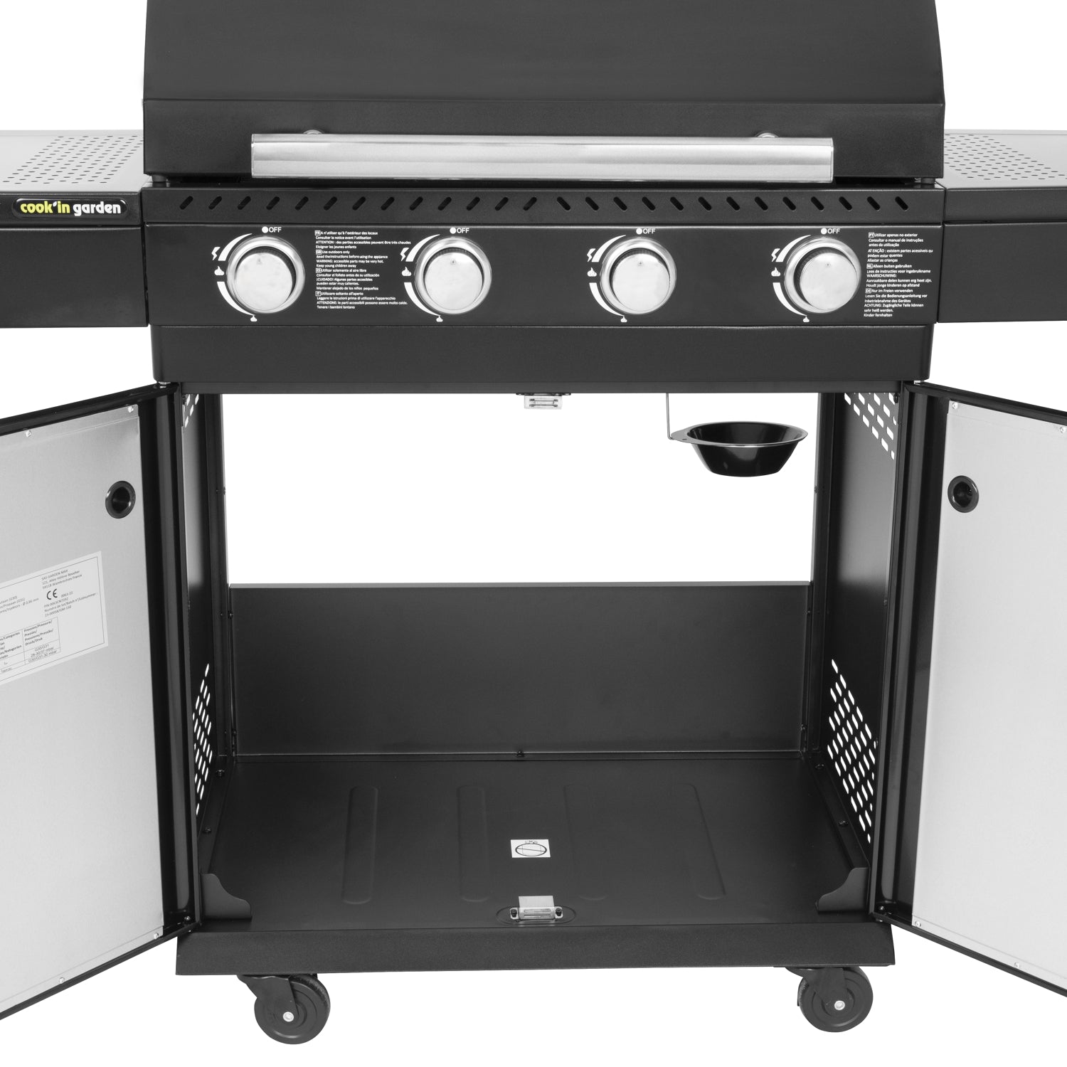 Barbecue au gaz FYRA avec thermomètre - 4 brûleurs Cook