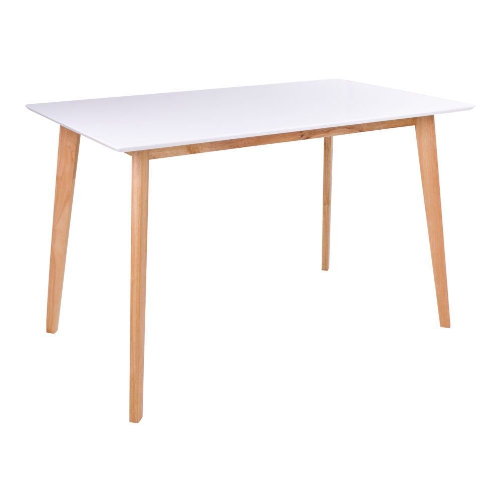 Table à manger blanc et bois 70 x 120 x 75 cm House Nordic - Mathon