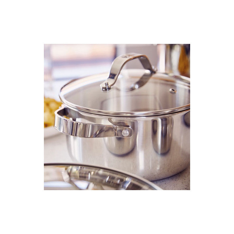 Faitout Cicla avec couvercle en verre 20 cm en acier inoxydable recyclé Beka - Mathon - 4