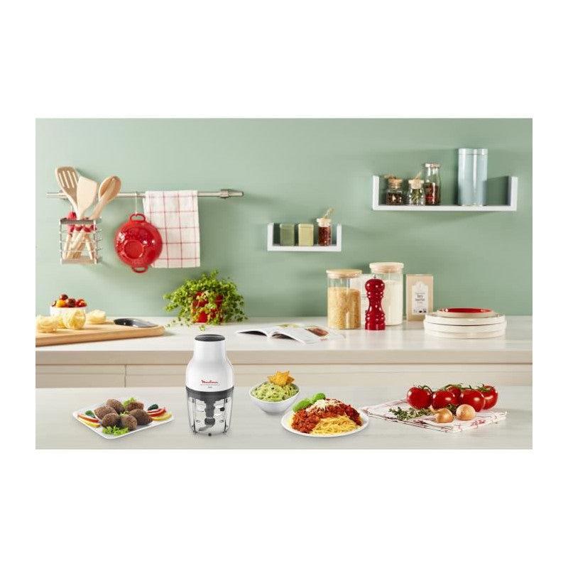 Moulinex Dj520110 Moulinette Essential, Hachoir 300 W, Bol 400 Ml, 4 Lames En Acier Inoxydable, Mini Mixeur Viande, Decoupe Legu Seb - Mathon - 3