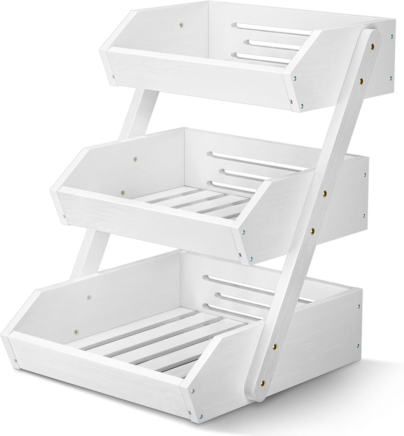 Corbeille à Fruits en Bambou à 3 Niveaux Naturelle Vendos85 - Mathon