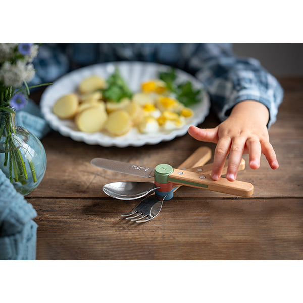 Set de 3 couverts pour enfant Le petit Gourmet Panaché Opinel - Mathon - 4