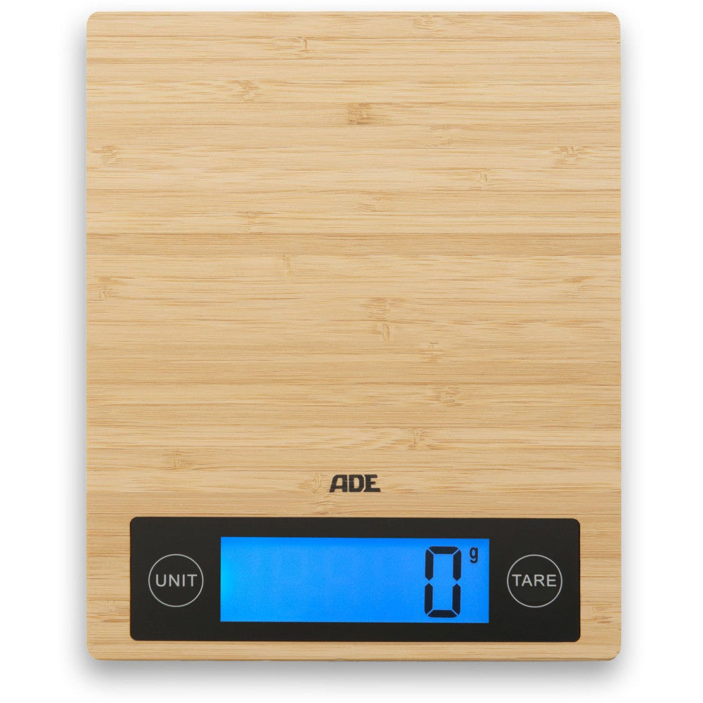 Balance De Cuisine Digitale - Ade - Ramona - Bambou - 23 X 18 X 2 Cm - Inclus 2 Piles Cr2032 ADE - Mathon - 1