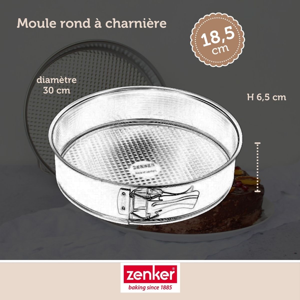 Moule à manqué à charnière 18,5 cm Zenker Silver Zenker - Mathon - 3