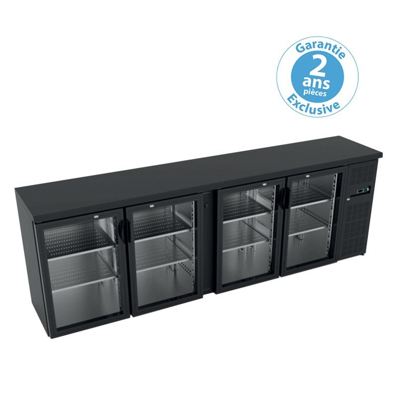 Arrière Bar Skinplate 698 litres - Groupe Logé - 4 Portes Vitrées - Unifrigor - Mathon